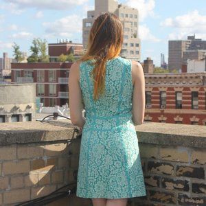 Teal Lace Tea Dress